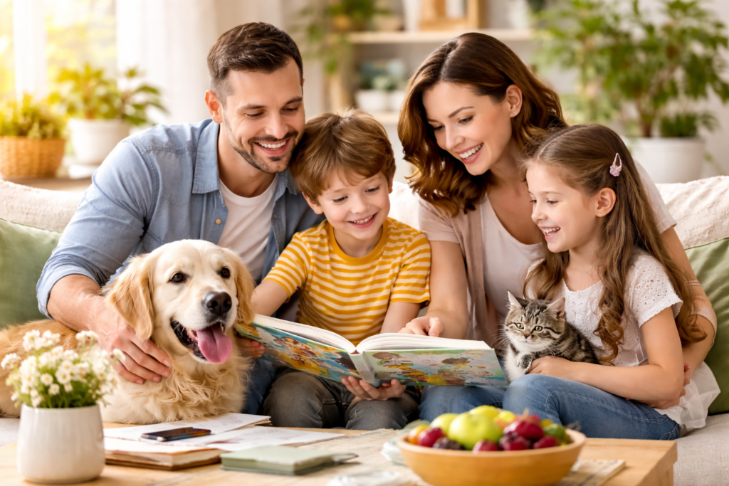 Family moments with furry friends 1